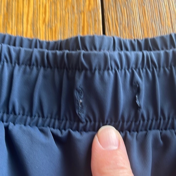 ZYIA Active stretch fabric pants dude pockets elastic waistband blue color - Picture 4 of 12